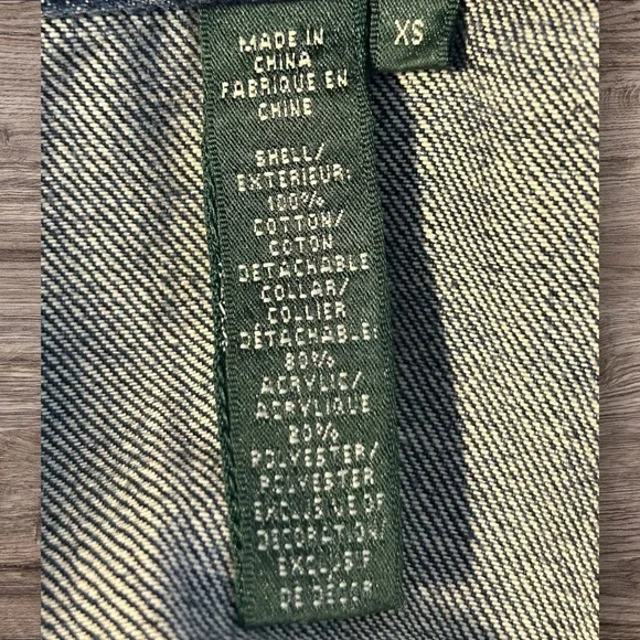 NWT VTG “Free-Spirited Blue Horizon Lauren Jeans Co Iconic Denim Jacket” XS - Picture 4 of 5